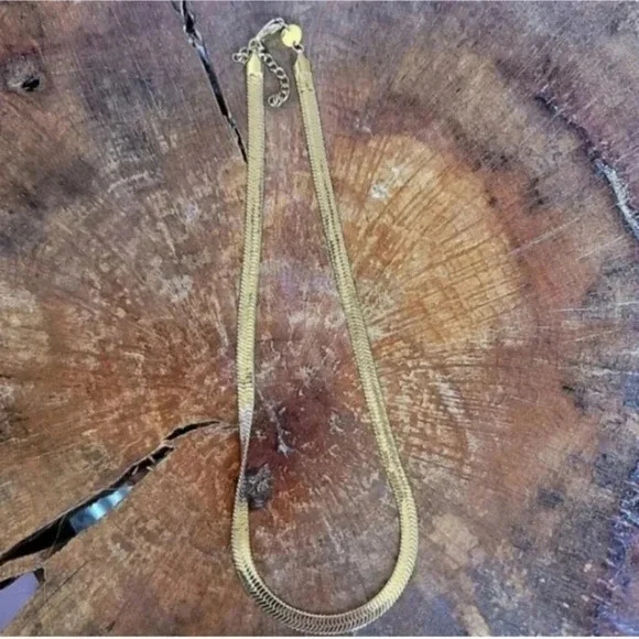 Jennifer Zeuner Gold Herringbone Necklace 16” | Dainty | NWT - Picture 9 of 15